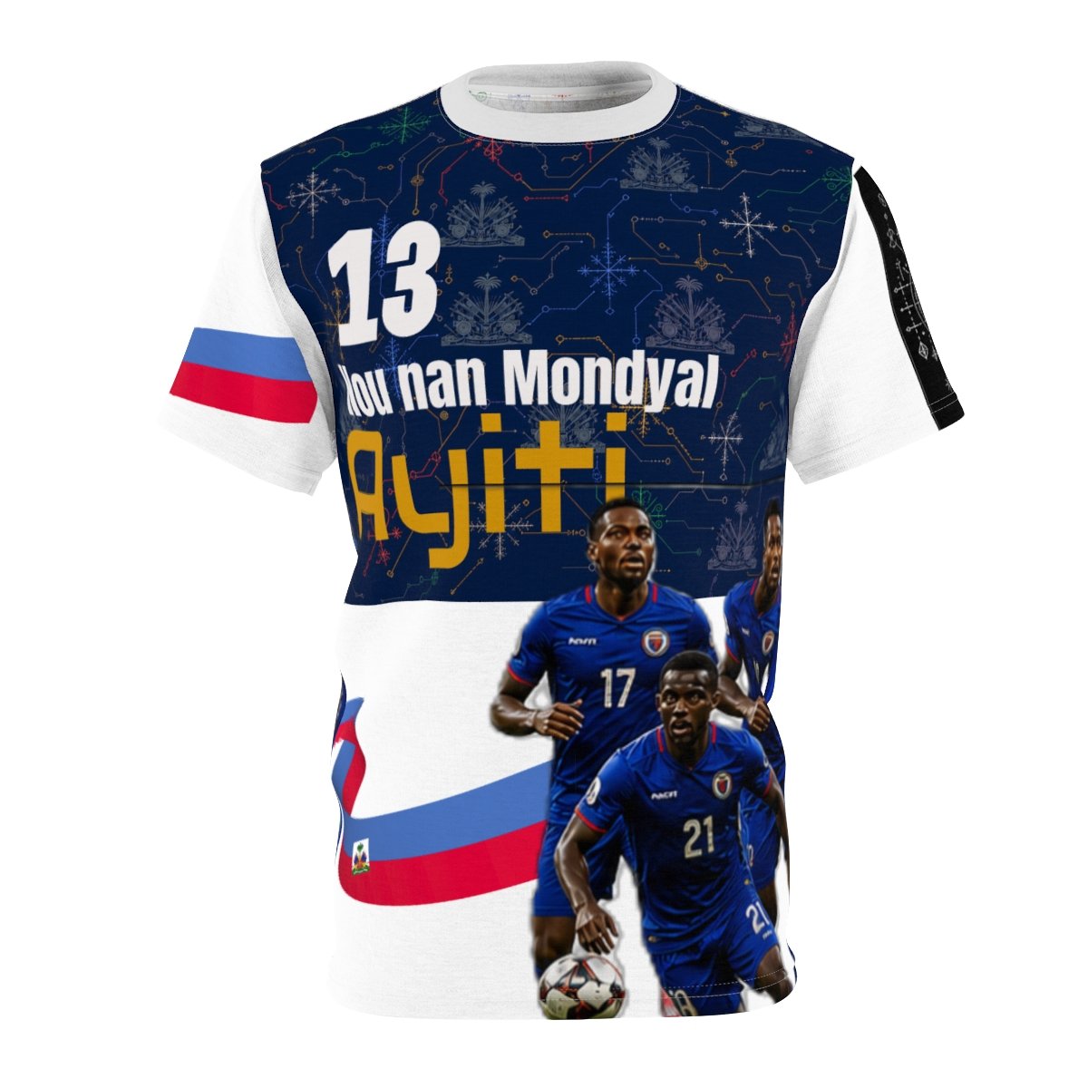 Ayiti 1974-2026 Fan All-Over Print Tee - National Team Colors Tri-Blend Collage Shirt